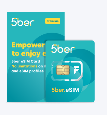5ber physische SIM-Karte – eSIM-Unterstützung für alle Telefone aktivieren (Android und iPhone) – Ultra-Version